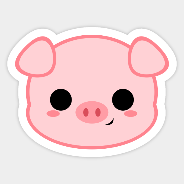 Cute Pig Pig Sticker TeePublic
